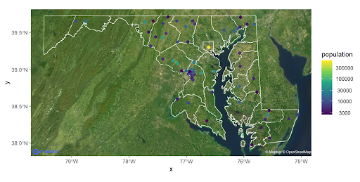 Maryland counties map