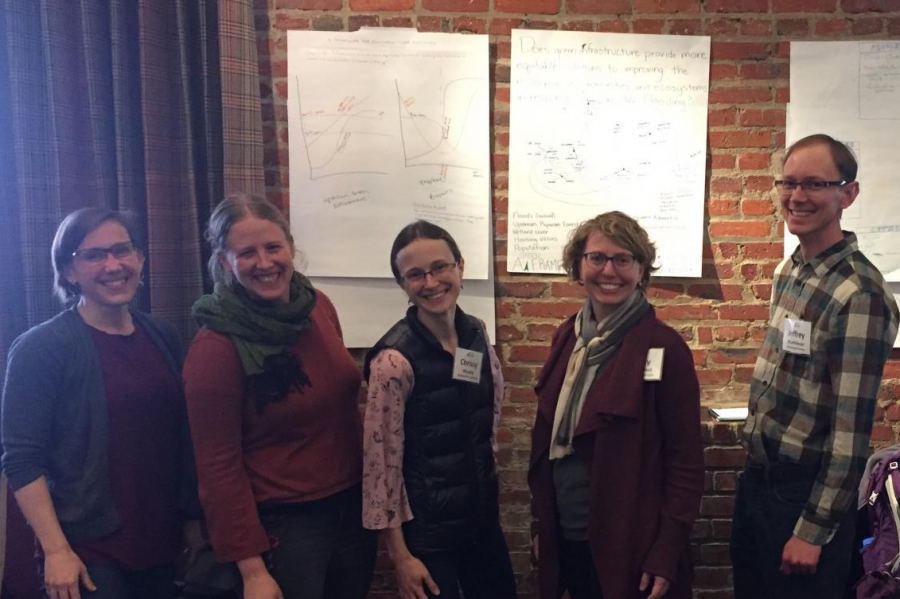 Members of the flood mitigation research team posing together