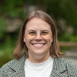 A headshot of Renee Obringer