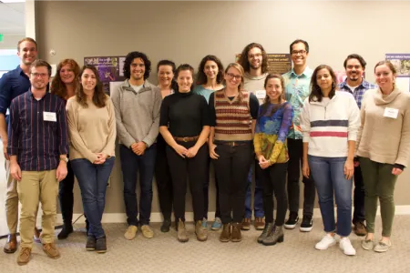 A group photo of workshop participants standing together